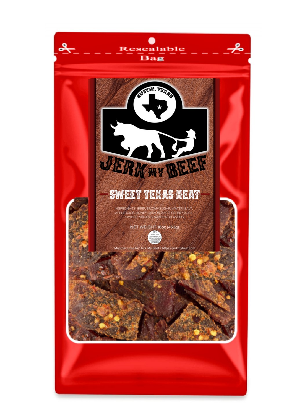 Texas Size--Sweet Texas Heat (16oz bag) - Jerk My Beef